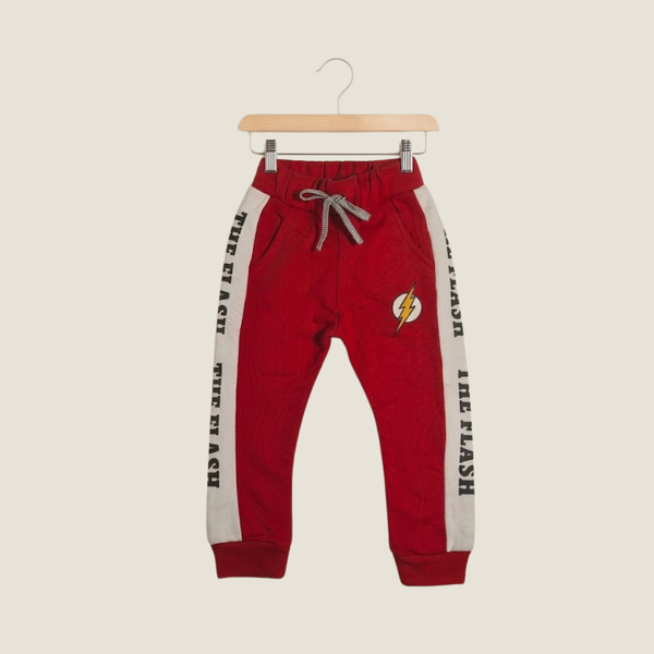 Boys' Superhero Print Casual Trouser - Red