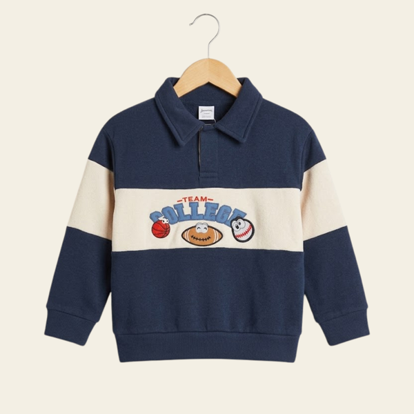 Boys' Casual Zip-Up Jacket & Sweatshirt - Beige