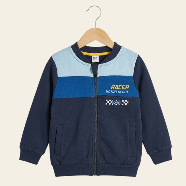 Boys' Casual Zip-Up Jacket & Sweatshirt - Dark blue