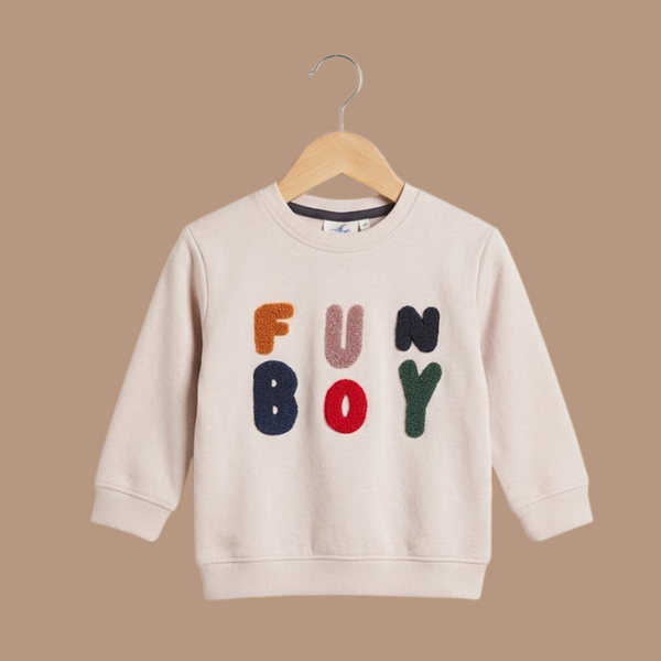 Boys' Graphic Print Sweatshirt - Off white