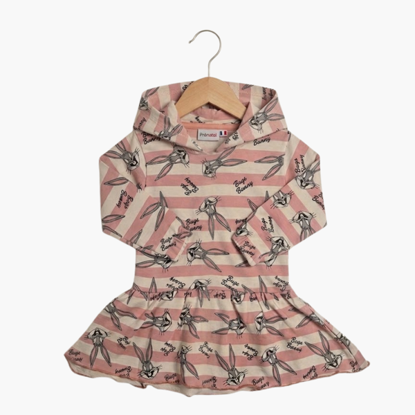 Girls' Printed Bunny Frock & Dress - Pink