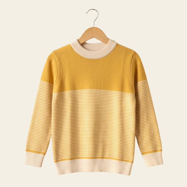 Boys' Colorblock Ribbed Knit Sweater - yellow