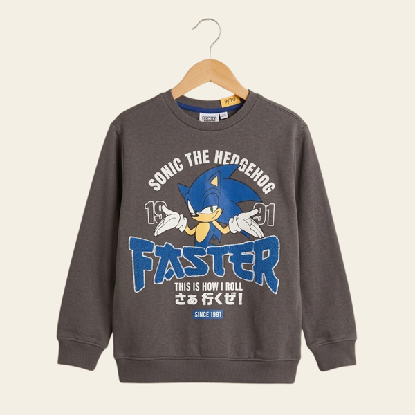 Boys' Character Graphic Fleece Sweatshirt - Charcoal grey