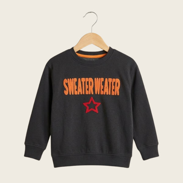 Boys' Graphic Fleece Sweatshirt - Black