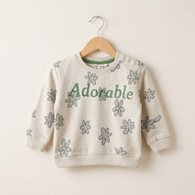 Girls' Flock-Print Fleece Sweatshirt