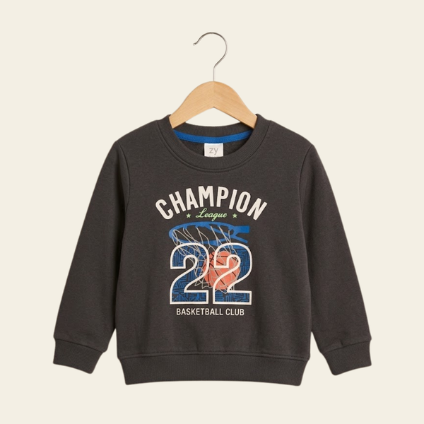 Boys' Champion Mickey Print Fleece Pullover - Black