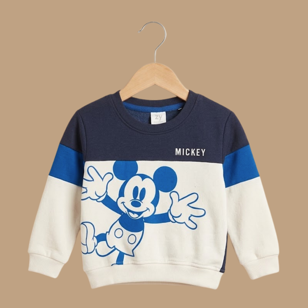 Boys' Champion Mickey Print Fleece Pullover - Dark blue