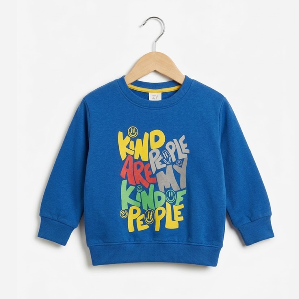 Girls' Graphic Fleece Sweatshirt - Blue