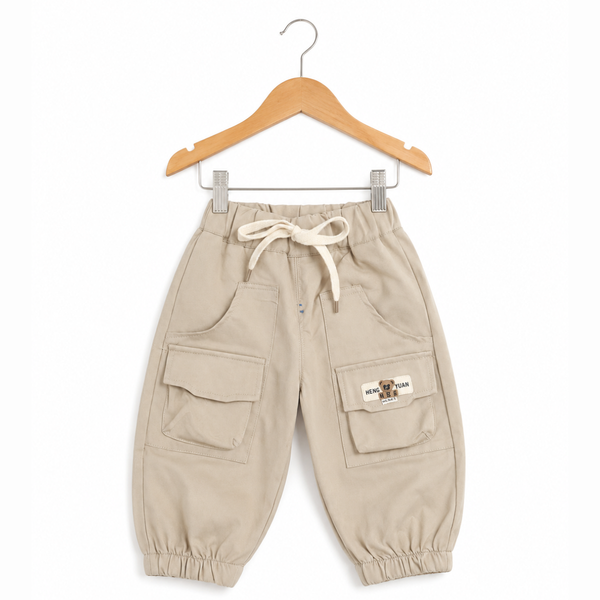 Baggy Trousers For Boys - Beige