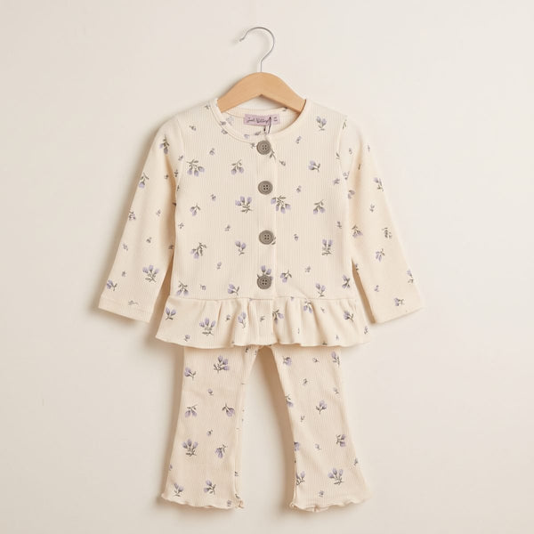 Colorful Co-Ord Set For Her (2-piece) - Off white
