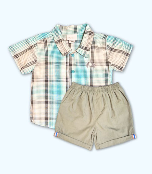 Blue Checkered Set