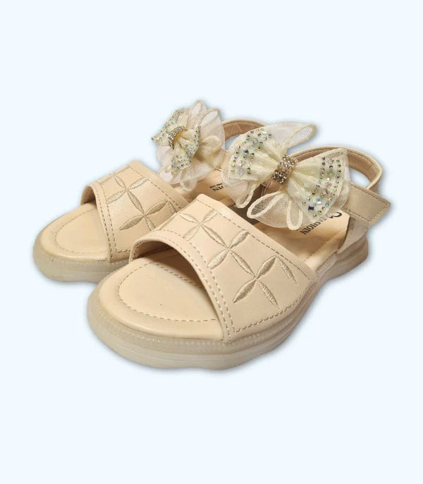 Cream Bow Sandles - Cream