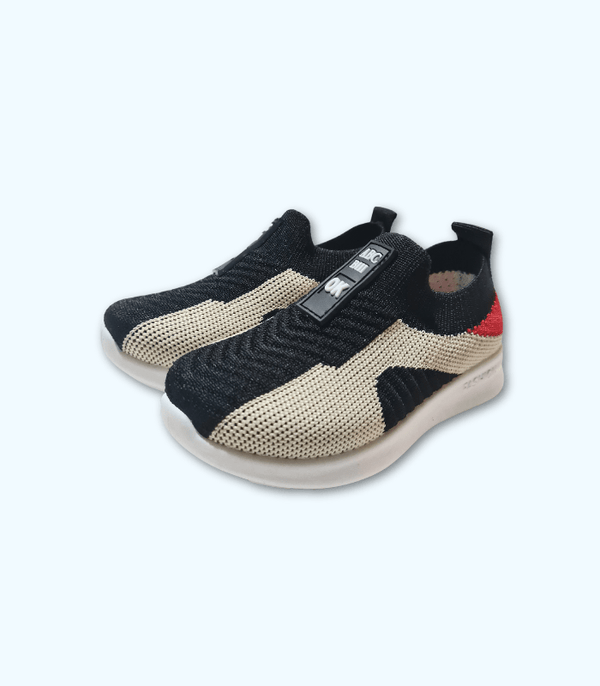Beige & black shoes