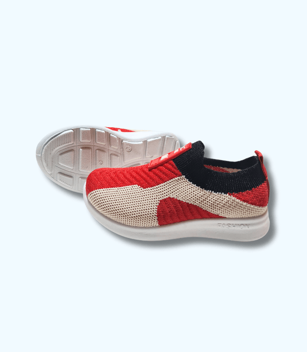 Beige red Shoes