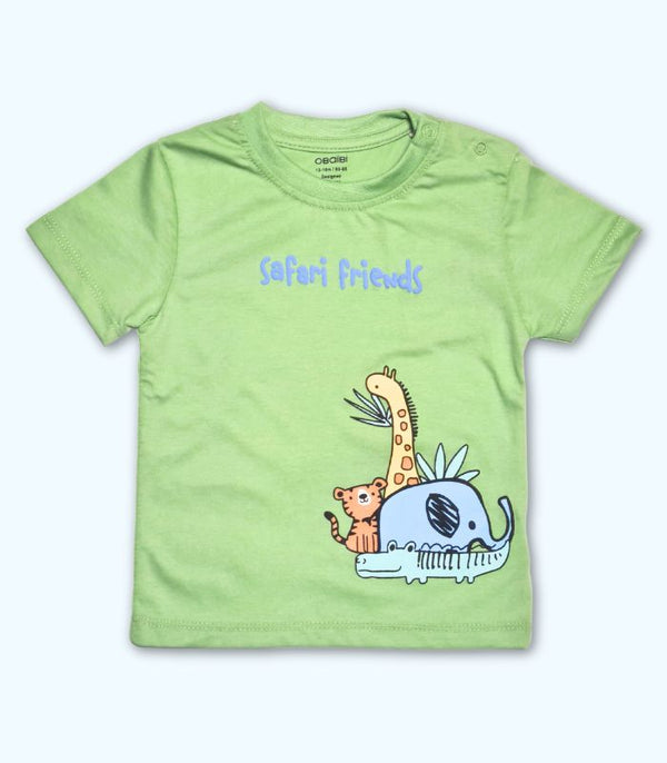 Green Printed Tee