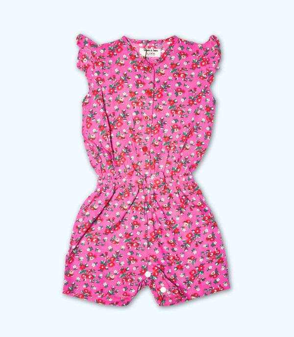 Pink Floral Romper