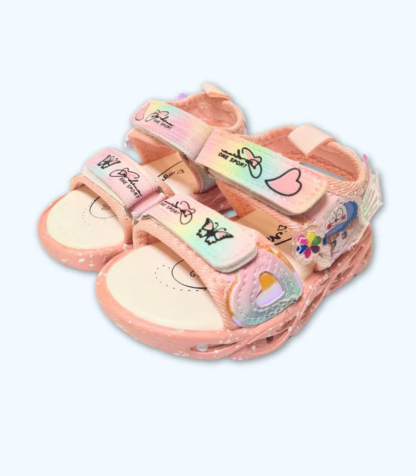 Purple Heart Butterfly Sandles - Pink