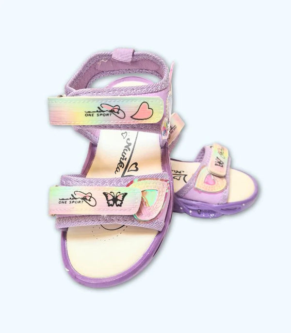 Purple Heart Butterfly Sandles - Purple