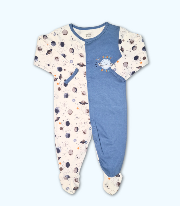Blue Galaxy Romper