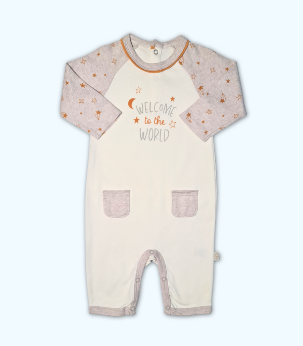 Beige Welcome Romper