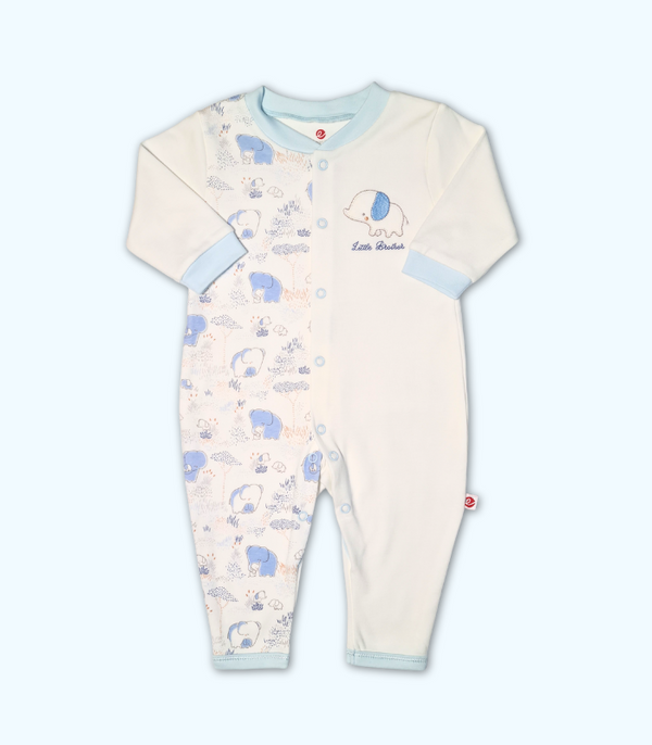 White & Blue Romper