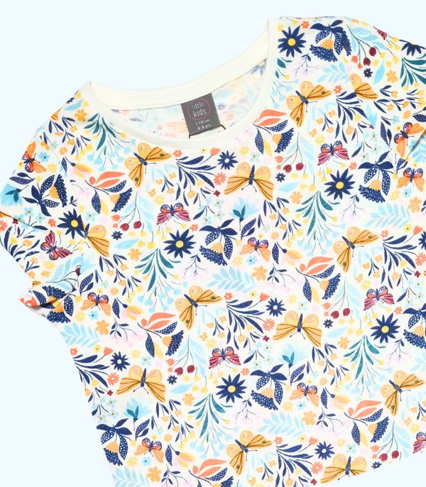 White Printed Tee
