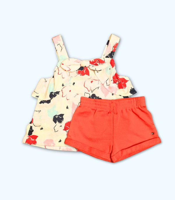 Floral Bow Top Set
