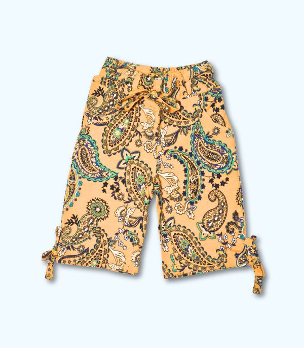 Yellow Printed Culottes