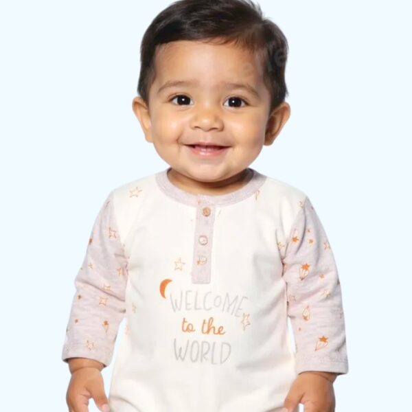 Beige Welcome Romper