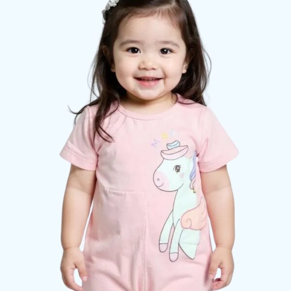 Pink Unicorn Romper