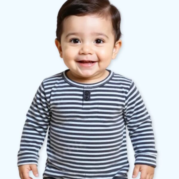 Navy Strip Suit