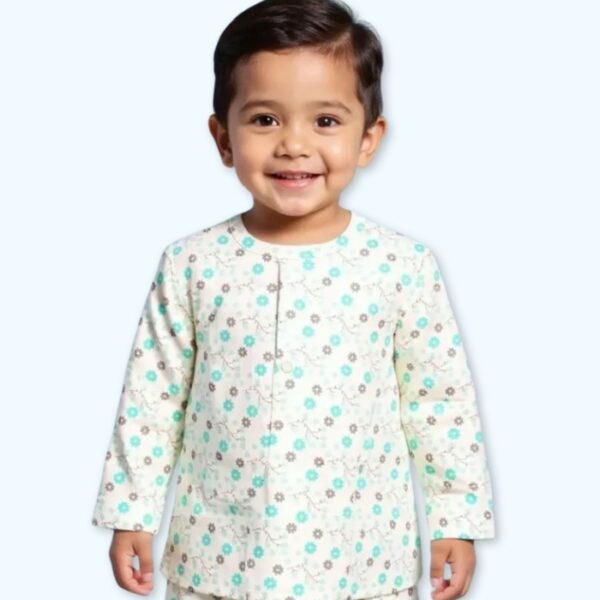 Aqua Flower Baby Suit