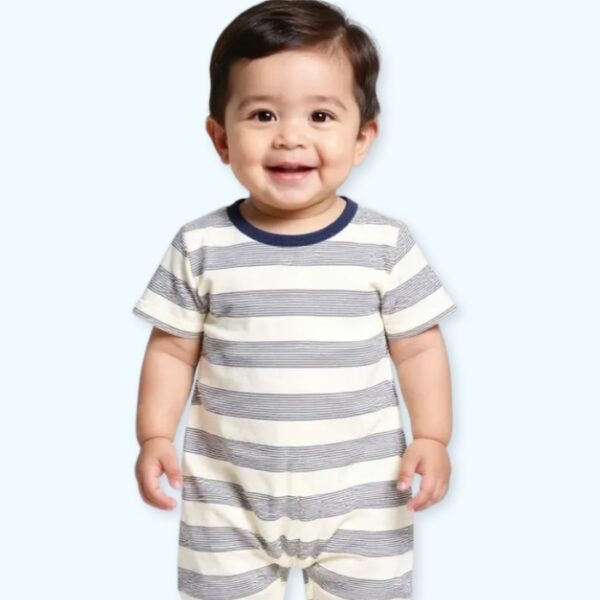 Navy Stripe Baby Suit