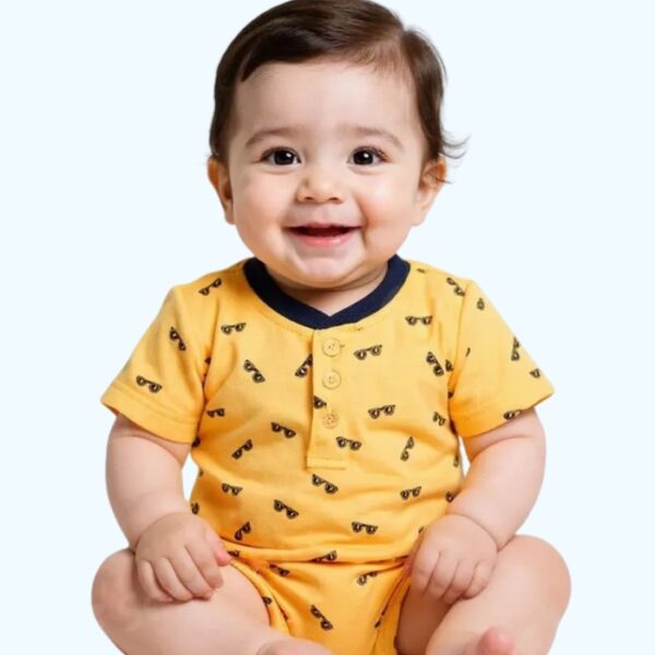 Yellow Sunglasses Romper
